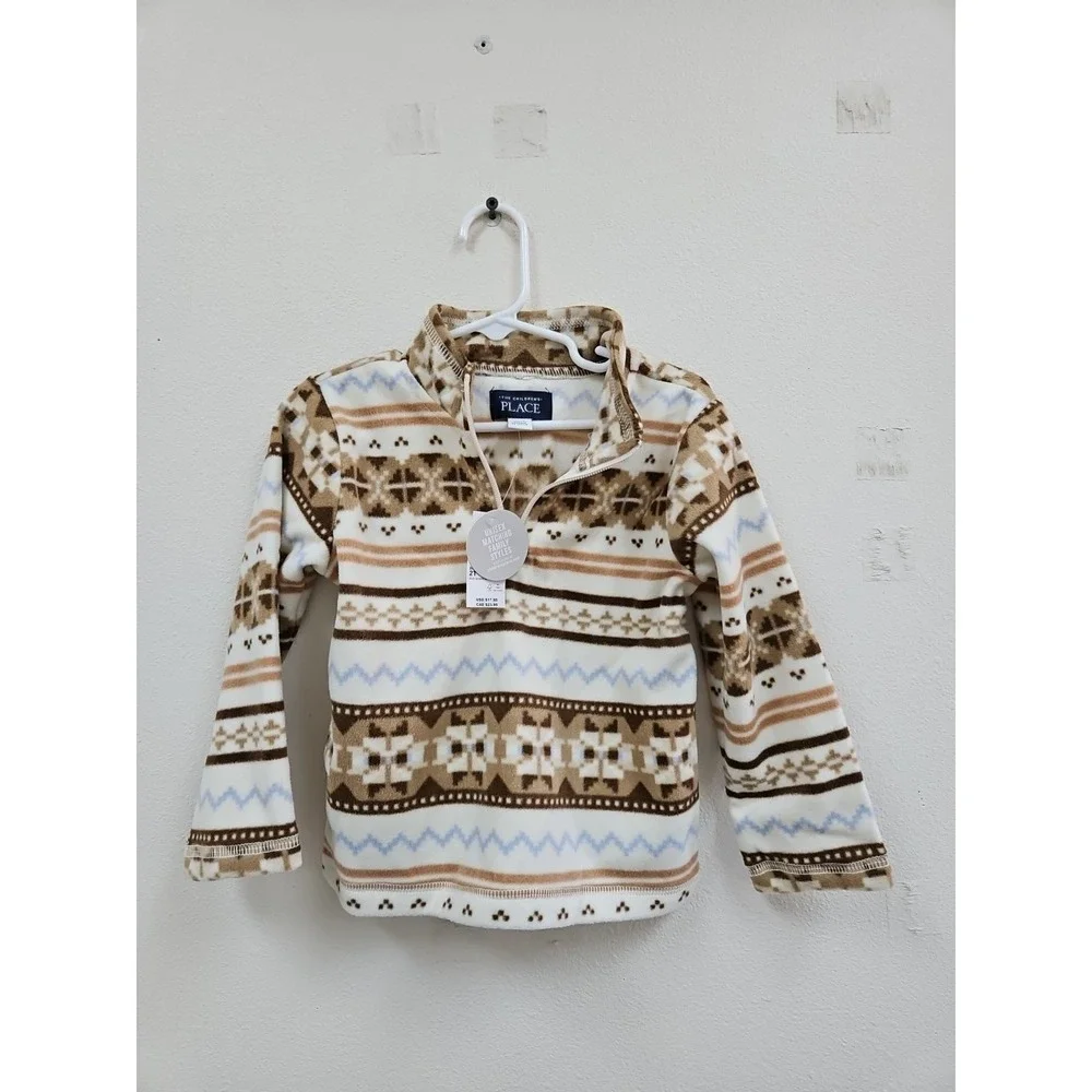 The Children's Place  Size 2T 1/4  Zip  Pullover Aztec Unisex  Toddler NWT